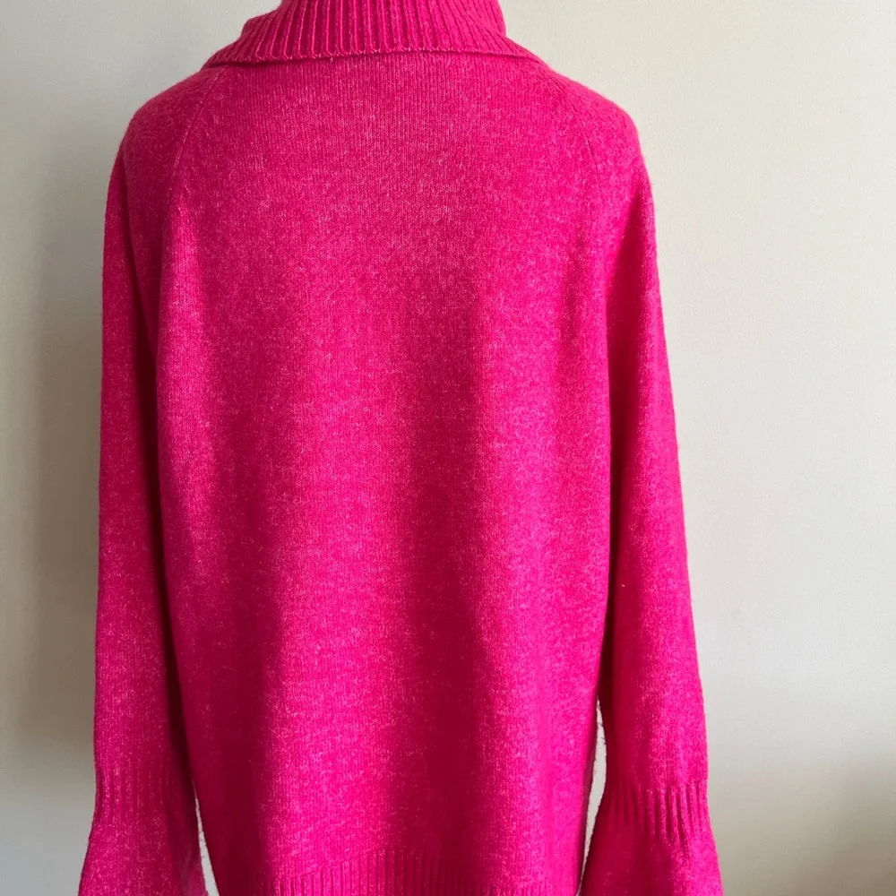 Loft Pink Cowl Neck Sweater Size Medium - Picture 5 of 8